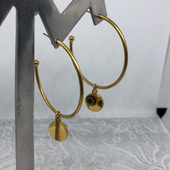 𝅺Curated bundle Evil Eye Jewelry Set Hoop Earrings and Bracelet Boho Statement - Picture 4 of 6